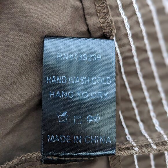 TUCKERNUCK Pomander Place Tiered Short Sleeve Kinsley Mini Dress Pockets Brwn XL - Picture 8 of 12